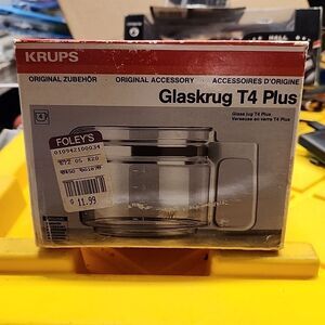 New Krups Glaskrug T4 Plus Carafe - White Handle